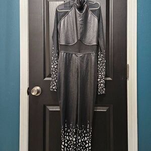 Weissman NWOT size unknown black w white body suit costume jazz acro solo contem